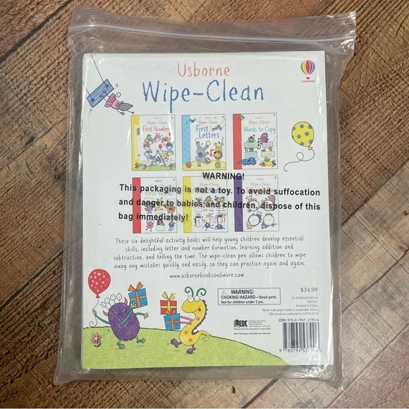 NEW Usborne Wipe Clean Learning Dry Erase Workbooks Bundle Pack - Picture 2 of 9